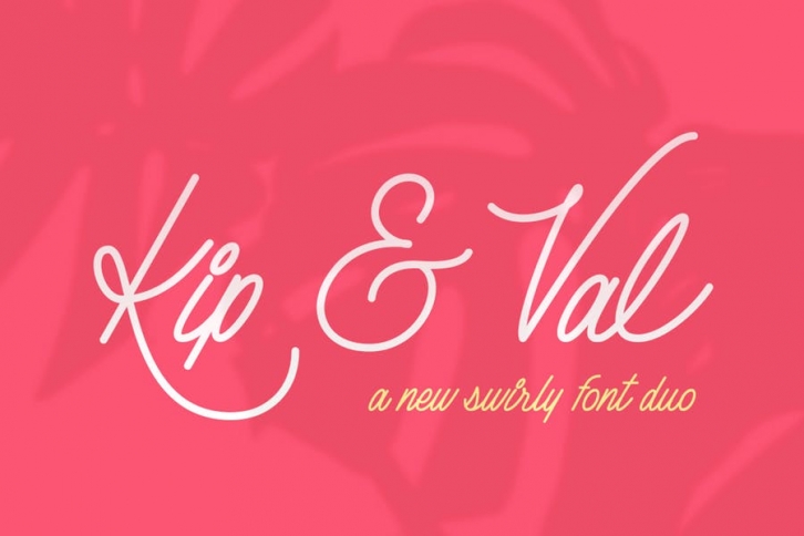 Kip & Val Script Font Duo Font Download
