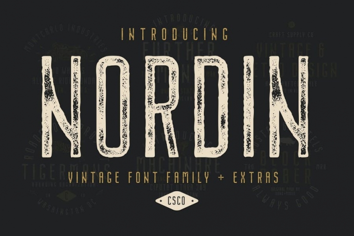 Nordin Vintage Font Family Font Download