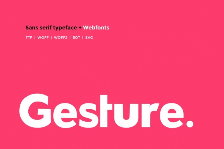 Gesture - Modern typeface + WebFont Font Download