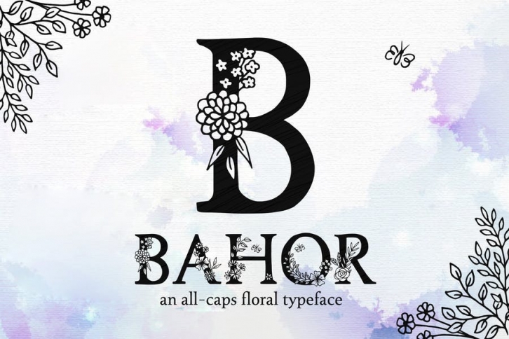 Bahor - Hand Made Floral Typeface Font Download