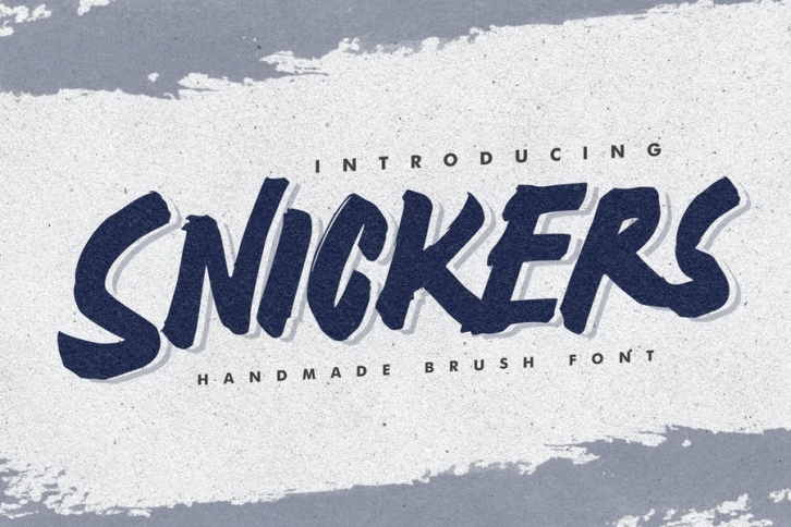 Snickers - Handmade Brush Font Font Download