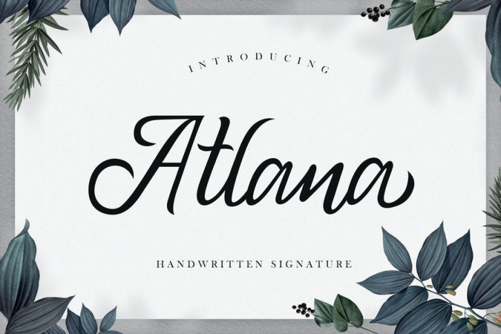 Atlana - Elegant Handwritten Script Font Download