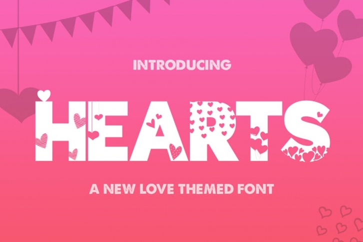 Hearts Silhouette Font Font Download