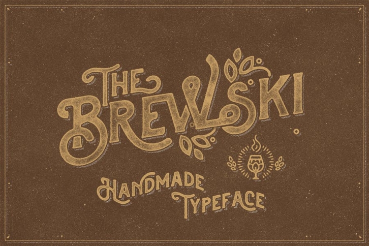 The Brewski - Textured Typeface Font Download