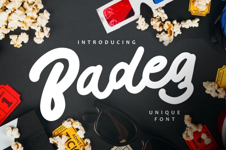 Badeg - Unique Font Font Download
