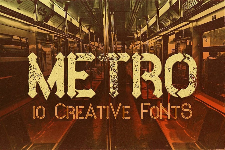 Metro - 10 Fonts Family Font Download