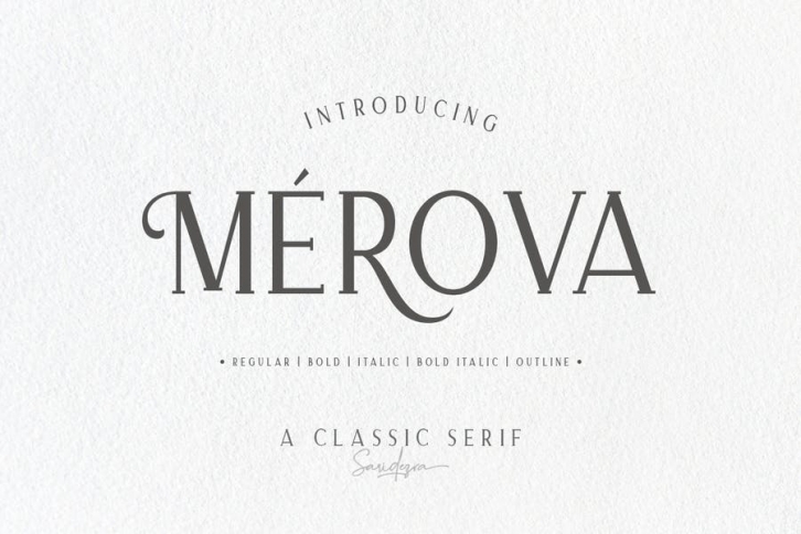 Merova - Classic Serif (5 Fonts) Font Download