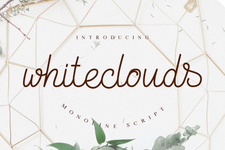 Whiteclouds Monoline Script Font Font Download