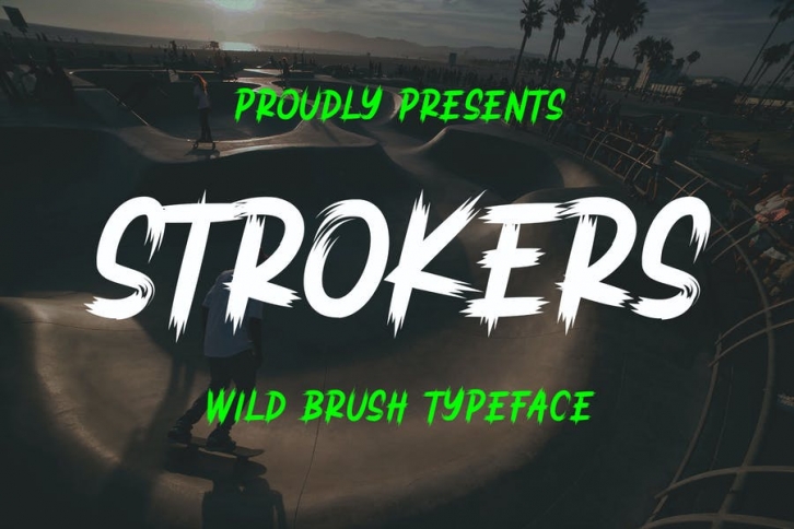 Strokers - Wild Brush Typeface Font Download