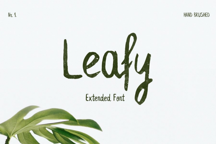 Leafy Extended Brush Font Font Download