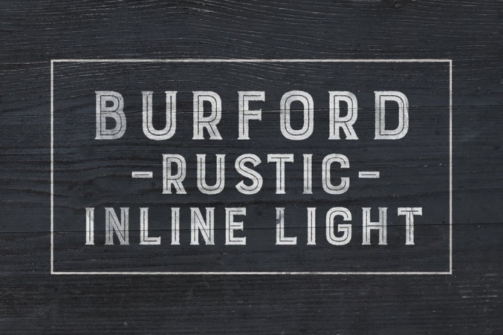 Burford Rustic Inline Light Font Download