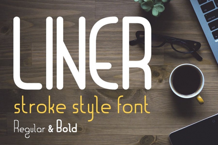 Liner| font for logos with frames Font Download