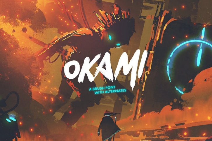 Okami - Brush Font Font Download