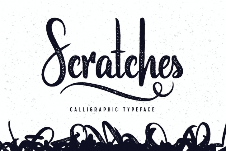 Scratches calligraphic font Font Download
