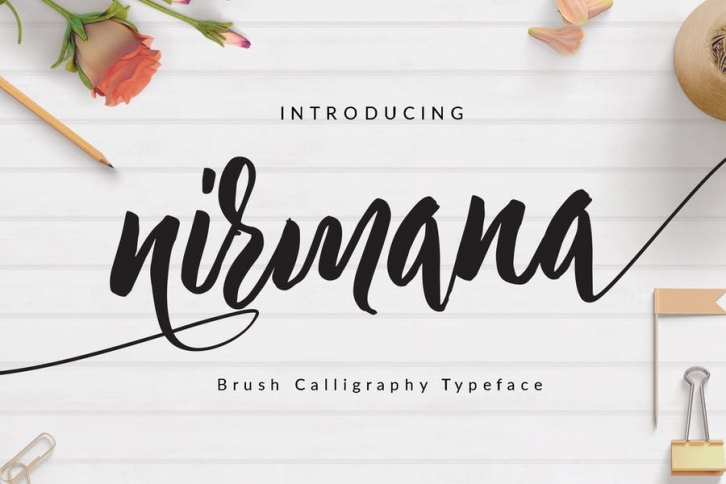 Nirmana Brush Font Wedding Font Download