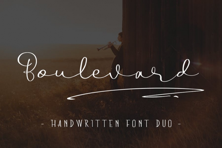 Boulevard - Handwritten Font Duo Font Download