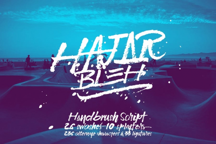 HajarBleh Brush Font Font Download