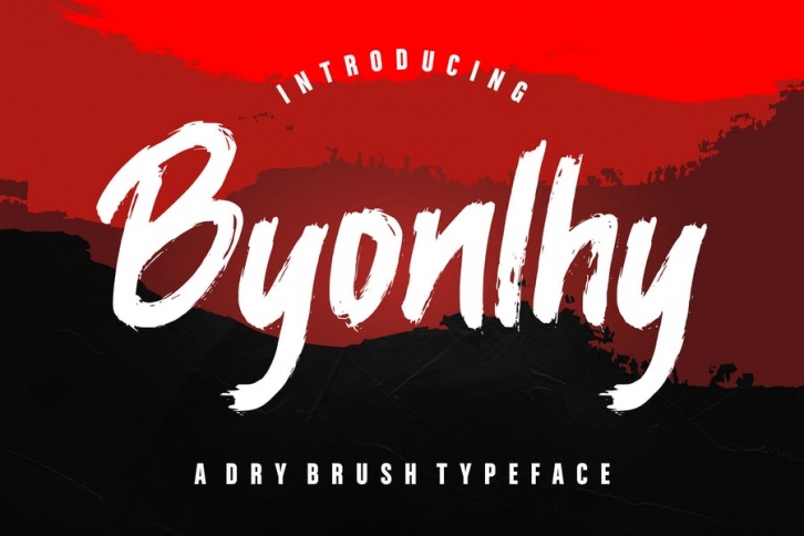 Byonlhy Dry Brush Typeface Font Download