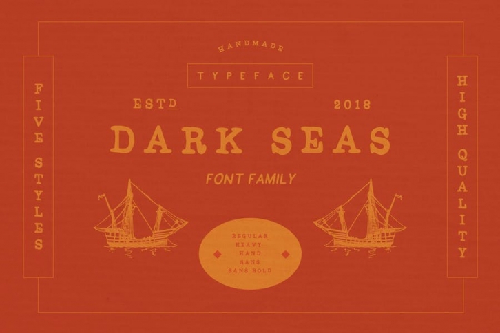 Dark Seas - Five Styles! Font Download