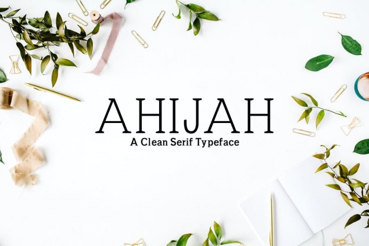 Ahijah A Clean Serif Font Family Font Download