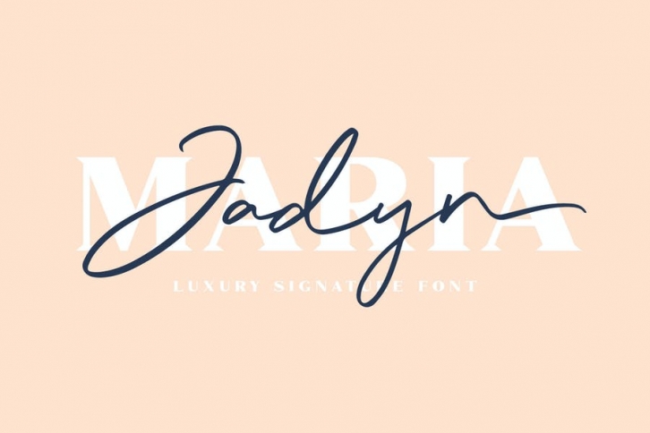 Jadyn Maria - Luxury Signature Font Font Download