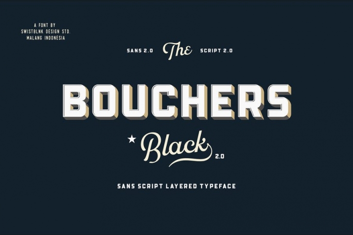 Bouchers Layered Duo Font Download