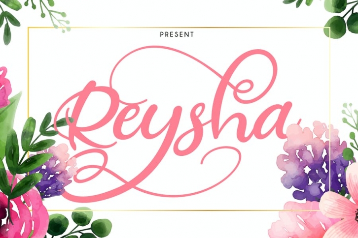 Reysha | Flower Script Font Font Download