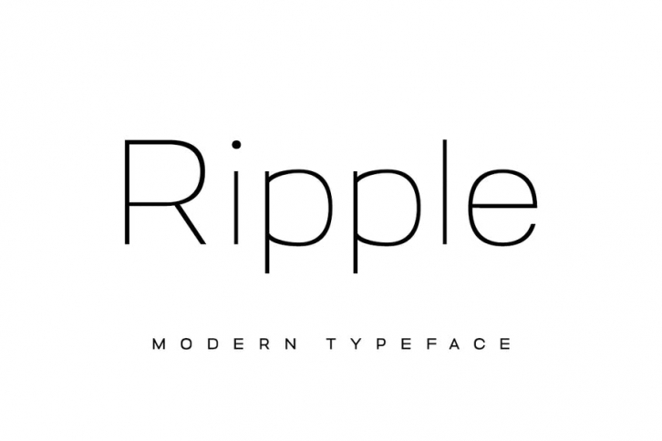 RIPPLE - Minimal & Modern Sans-Serif Typeface Font Download