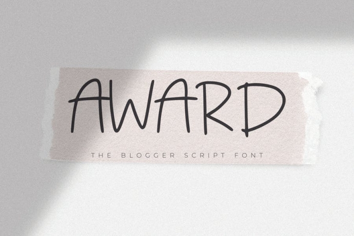 Award - The Blogger Script Font Font Download