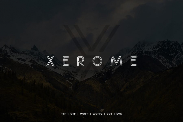 Xerome Display Typeface with Webfont Font Download