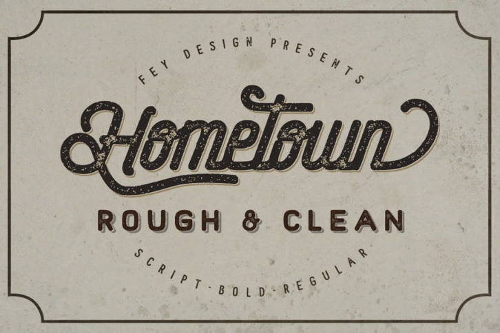Hometown - Clean And Rough Font Download