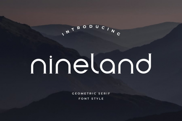 Nineland Modern Geometric Serif Font Font Download