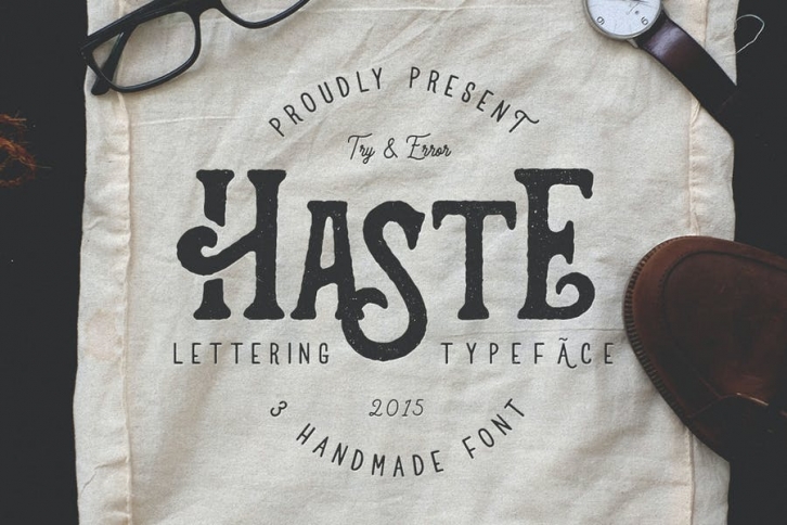 Haste - 3 Handmade Font Font Download