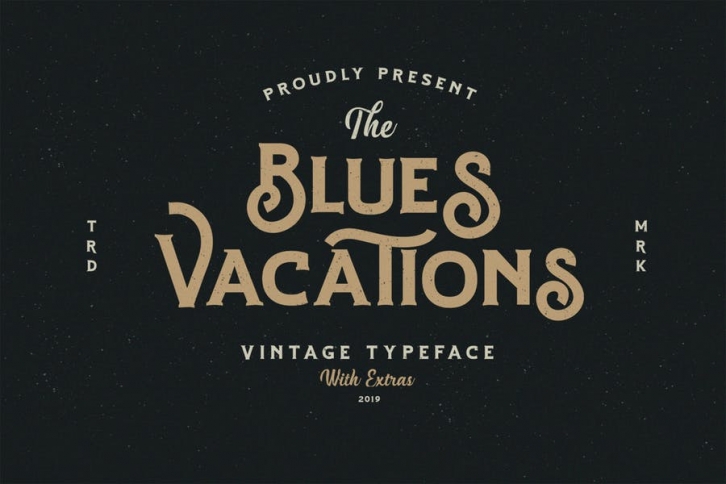 Blues Vacation Typeface Font Download