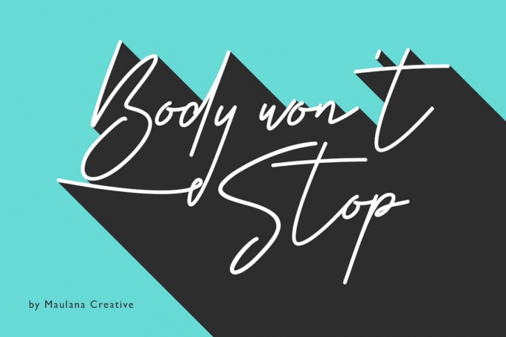 Body Wont Stop Font Download