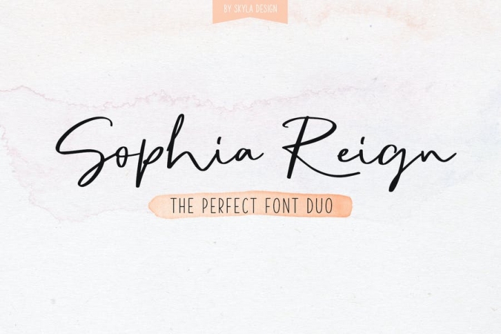 Sophia Reign signature font duo Font Download