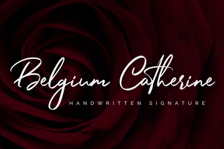 Belgium Catherine - Handwritten Signature Font Download