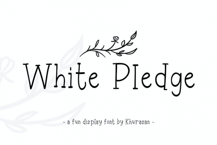 White Pledge Font Download