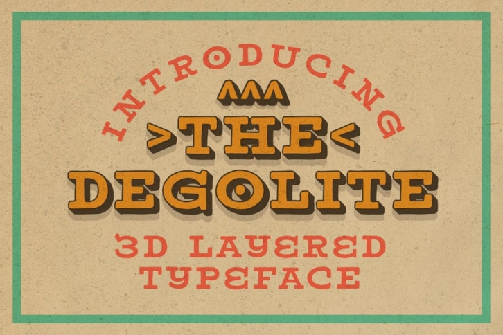 Degolite Extrude Typeface Font Download