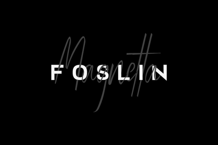 FOSLIN & MAGNETTA - Luxury / Signature Font Duo Font Download