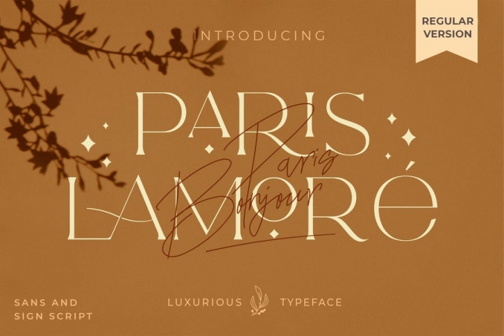 The Lamore Sans & Script Typeface- Regular Version Font Download