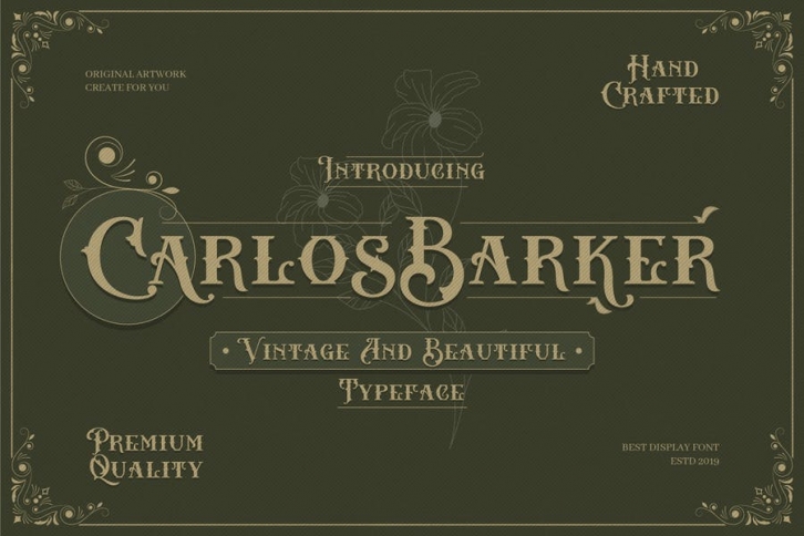 Carlos Barker - Vintage Victorian Font Font Download