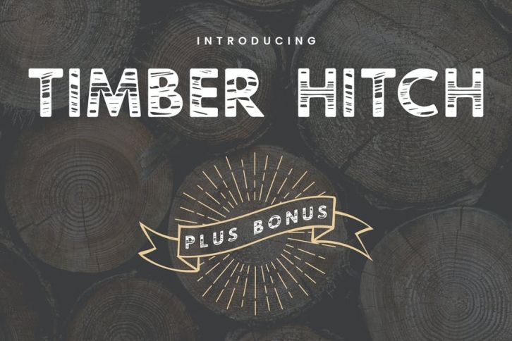 Timber Hitch Font + Bonus Nature Elements Font Download