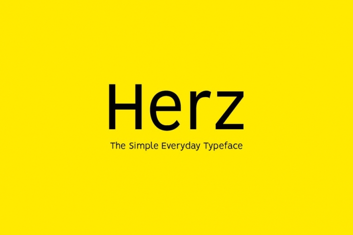 HERZ - Simple Sans Serif Typeface Font Download
