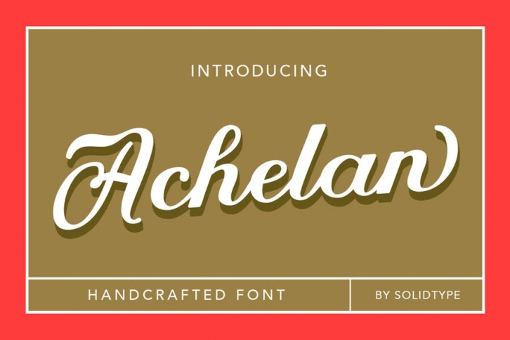 Achelan Script Font Download