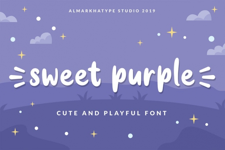 Sweet Purple -  fun font Font Download