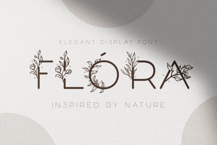 FlÃ³ra - A Delicate Floral Font Font Download