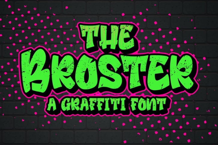 Broster - a Graffiti Font Font Download