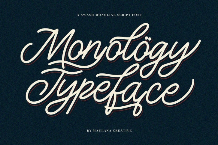Monology Swash Script Vintage Font Font Download