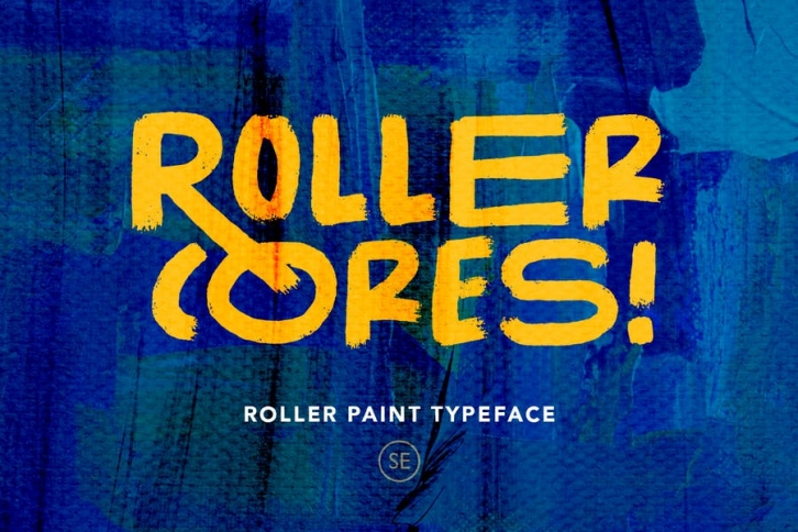 Roller Cores - Roller Paint Typeface Font Download